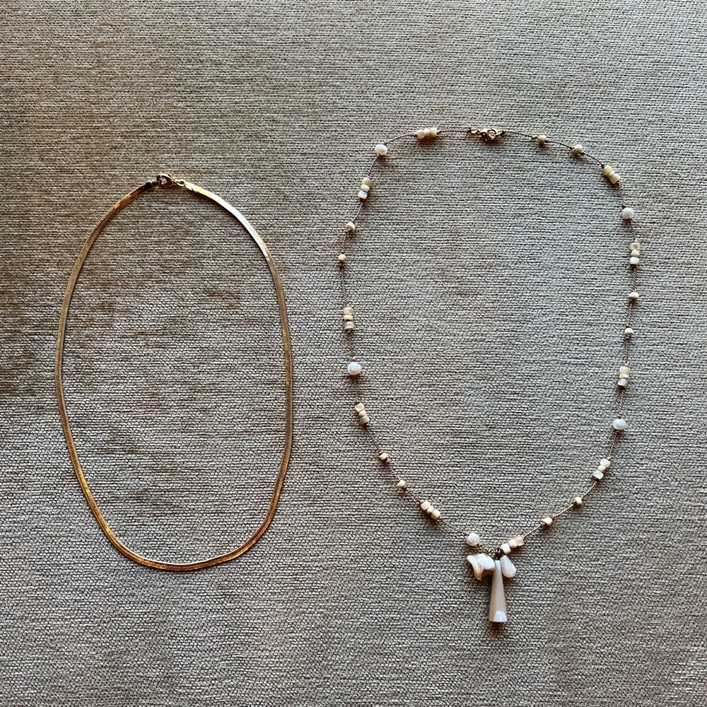 Noonday Collection Gold Plated and Natural Stone String Necklace Set - Picture 4 of 14